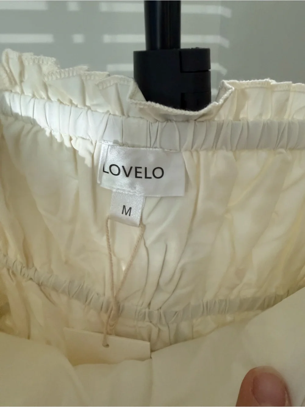 Lovelo Women’s Cream Ruffle Strap Dress